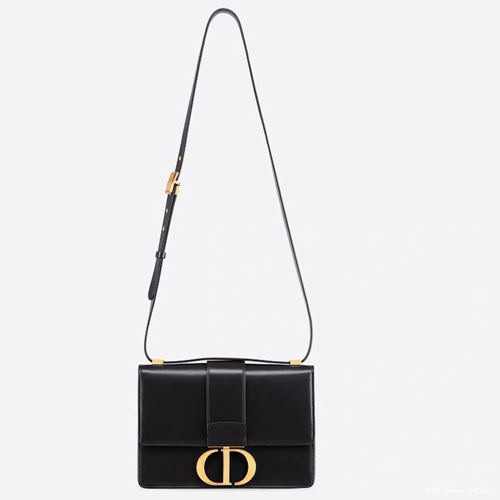 Cheap 30 Bag Black Box Dior Calfskin Montaigne 0730 Luxury